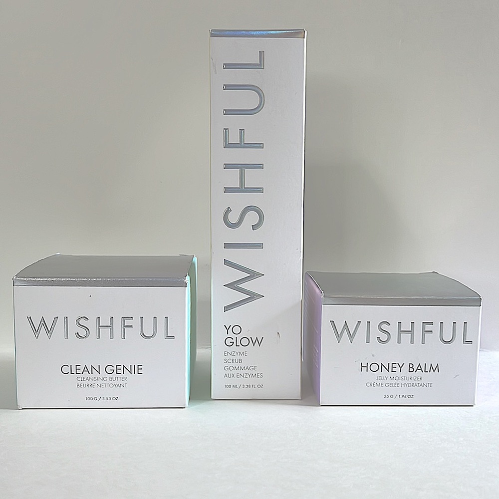 Wishful by Huda Beauty Bundle Cleanser, Exfoliator and Moisturizer